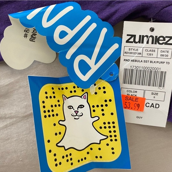 NWT RIP N DIP "WHERE'S THE BUD?" Purple Tie Dye T Shirt in Small - Picture 5 of 7